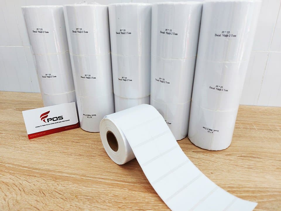 Giấy in tem 35x22 x2 (cuộn 25m) — ảnh 1/3